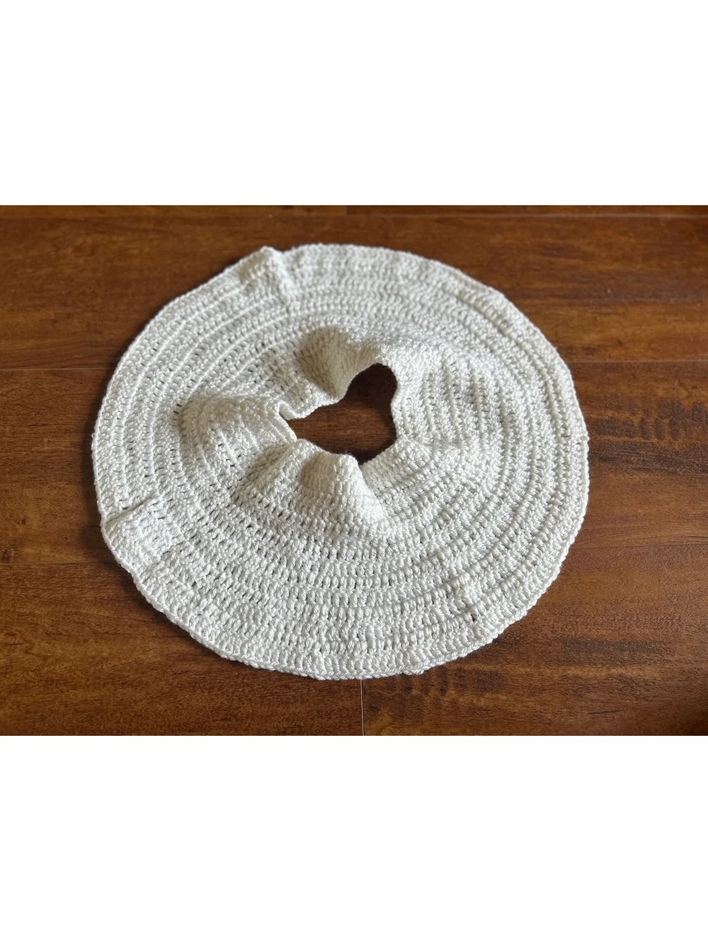 Handmade White Crochet Ruffled Collar Accessory